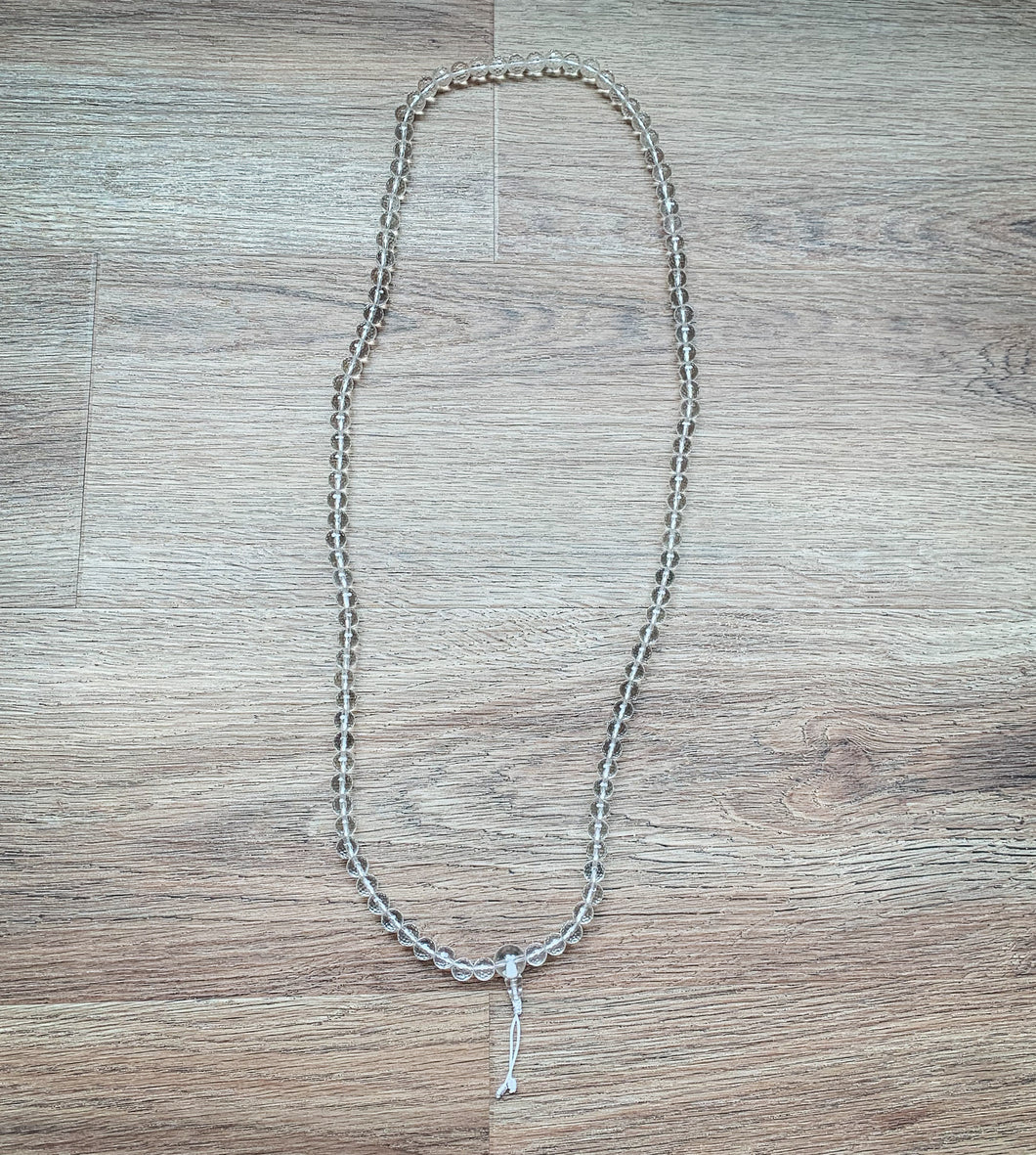 Facetted Himalayan Crystal Mala Necklace