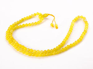 Yellow Jade Mala Necklace